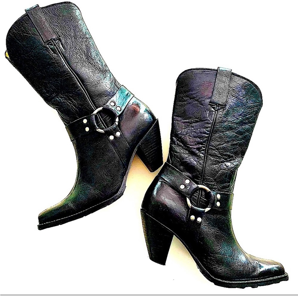 Charlie 1 Lucchese Boots Cowboy Western 7.5 Fresh Heel Caps